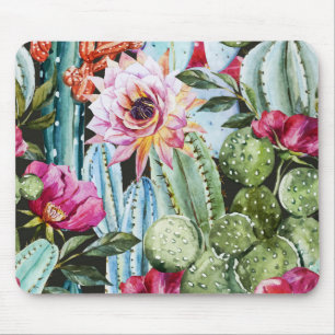 Waterverf Cactus & Flowers Muismat