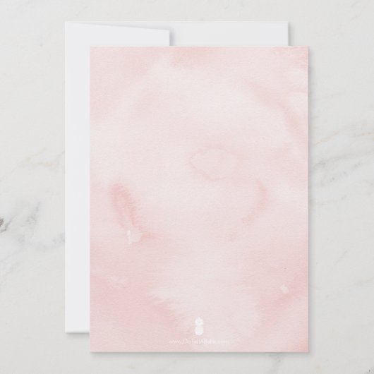 Waterverf Cactus Galantine Baby shower (Achterkant)