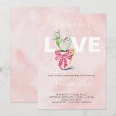 Waterverf Cactus Galantine Baby shower (Voorkant / Achterkant)