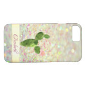 Waterverf Cactus Glittery Bokeh - Gepersonaliseerd Case-Mate iPhone Case (Achterkant (Horizontaal))