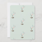 Waterverf Cactus Gold Heart Vrijgezellenfeest Kaart (Achterkant)