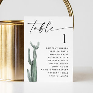 Waterverf cactus groen bruiloft zitgrafiek kaart