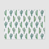 Waterverf cactus. Groen cacti-patroon. Modern Tissuepapier (Voorkant)