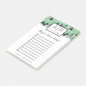Waterverf Cactus Groene Botanische Patroon Groen Post-it® Notes (Schuin)