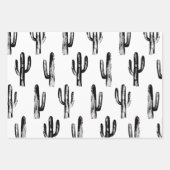 Waterverf cactus. Groene moderne cactussen Inpakpapier Vel (Voorkant 3)