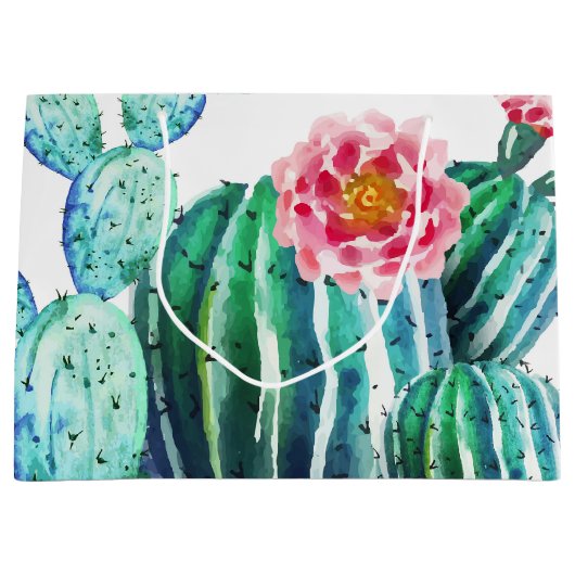 waterverf Cactus Groot Cadeauzakje (Voorkant)