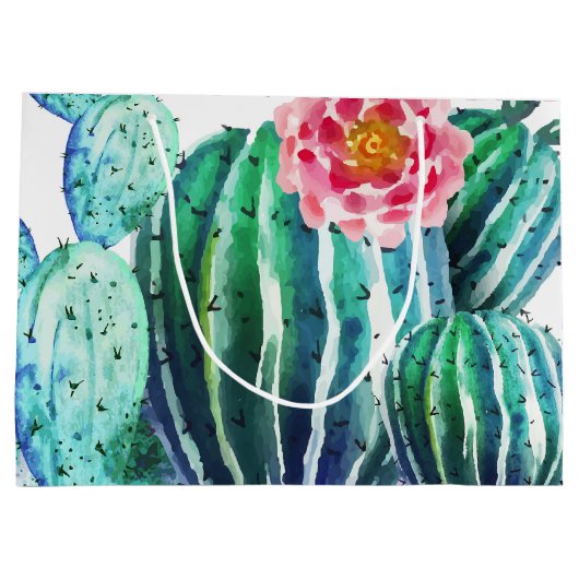 waterverf Cactus Groot Cadeauzakje (Achterkant)