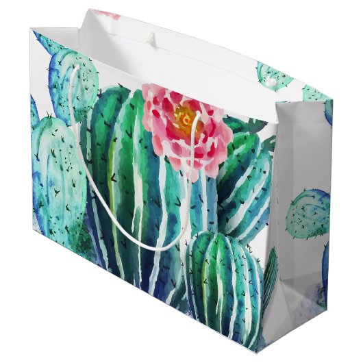 waterverf Cactus Groot Cadeauzakje (Achterkant Gekanteld)