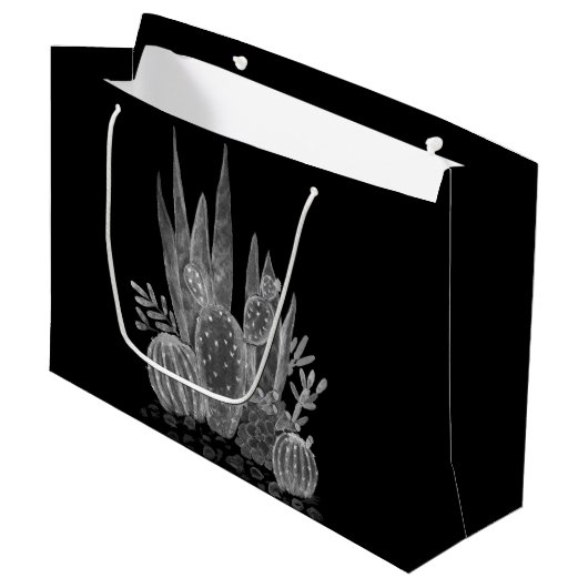 Waterverf, cactus grote cadeautas (Voorkant Gekanteld)