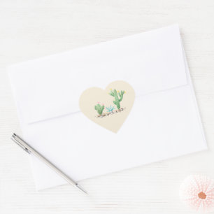 Waterverf Cactus Hart Sticker