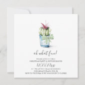 Waterverf Cactus Holiday Uitnodiging (Voorkant)