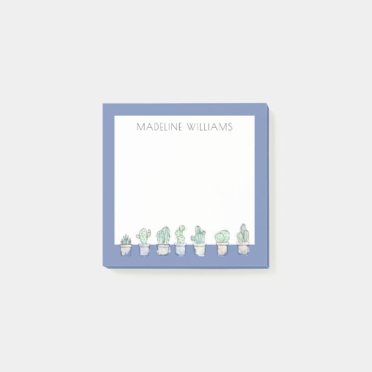 Waterverf Cactus in rij Post-it® Notes (Voorkant)
