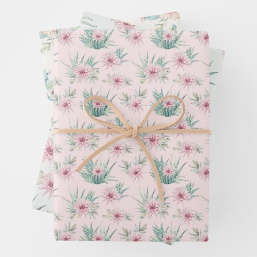 Waterverf Cactus Inpakpapier Vel (In situ)