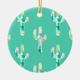 Waterverf Cactus Keramisch Ornament