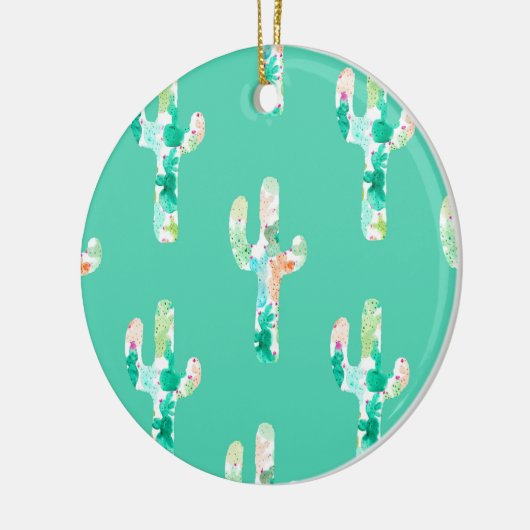 Waterverf Cactus Keramisch Ornament (Links)