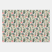 waterverf Cactus kerstverlichting voor cadeau geve Inpakpapier Vel (Voorkant 2)