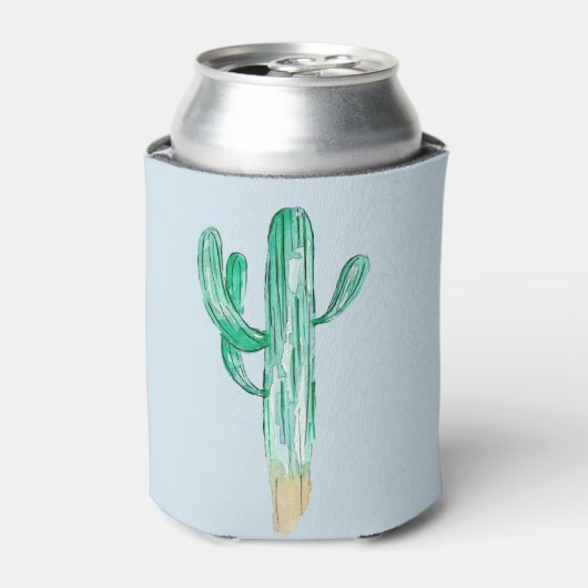 Waterverf Cactus Koozie (Blikje Voorkant)