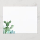 Waterverf Cactus Koppels Baby shower Uitnodiging (Achterkant)