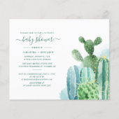 Waterverf Cactus Koppels Baby shower Uitnodiging (Voorkant)