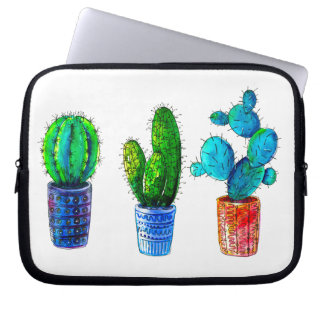 waterverf cactus laptop sleeve