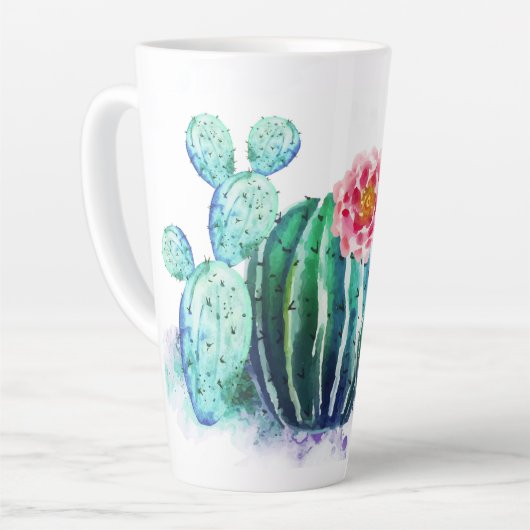 waterverf Cactus Latte Mok (Linkerhoek)