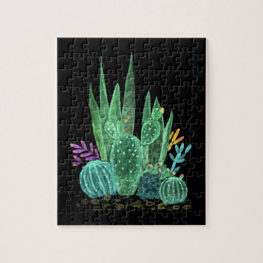 Waterverf, cactus legpuzzel (Verticaal)