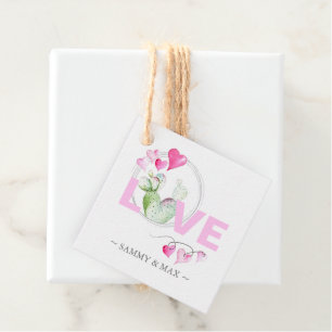 Waterverf Cactus Love Favor Tags Bedankjes Labels