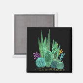 Waterverf, cactus magneet (Voorkant / Achterkant)
