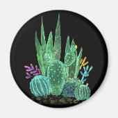 Waterverf, cactus magneet (Voorkant)