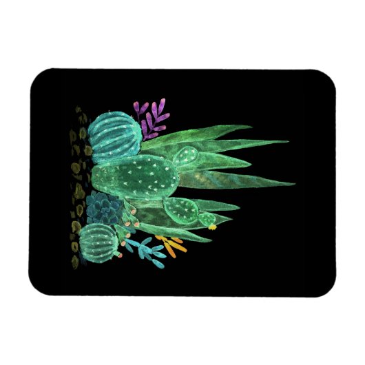 Waterverf, cactus magneet (Horizontaal)