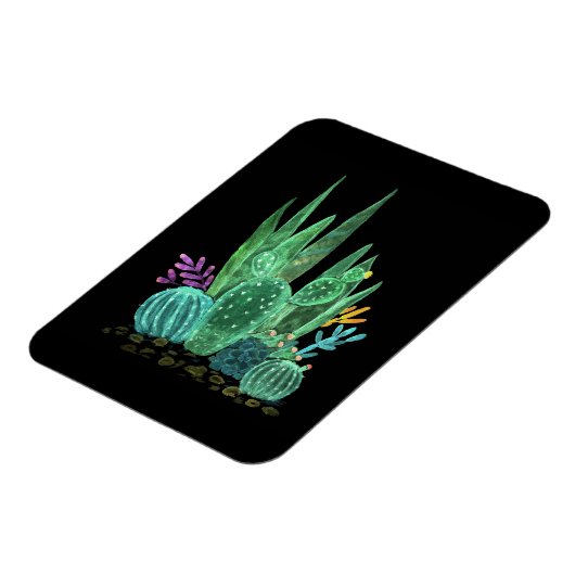 Waterverf, cactus magneet (Linkerzijde)