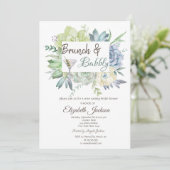 Waterverf Cactus Martini Brunch & Bubbly Kaart (Staand voorkant)