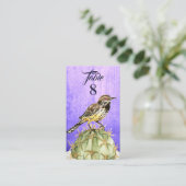Waterverf Cactus met Wren Bird Wedding Plaatskaartje (Staand voorkant)