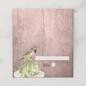 Waterverf Cactus met Wren Bird Wedding Plaatskaartje (Buitenkant ongevouwen)