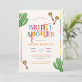 Waterverf Cactus Mexican Fiesta Vrijgezellenfeest Kaart (Staand voorkant)