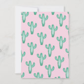 Waterverf Cactus Momma en Baby shower Kaart (Achterkant)