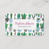 Waterverf Cactus | Monogram | VISITEKAARTJES (Voorkant)
