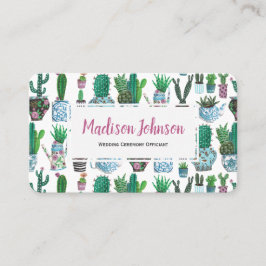 Waterverf Cactus | Monogram | VISITEKAARTJES