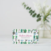 Waterverf Cactus | Monogram | VISITEKAARTJES (Staand voorkant)