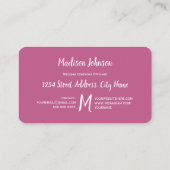 Waterverf Cactus | Monogram | VISITEKAARTJES (Achterkant)