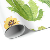 Waterverf cactus naadloos patroon cadeaupapier (Rol Hoek)