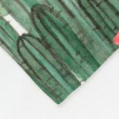 Waterverf cactus naadloos patroon fleece deken (Hoek)