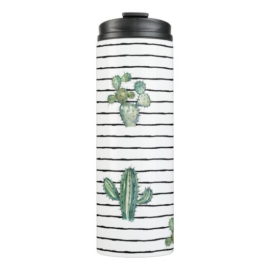 Waterverf cactus naadloos patroon thermosbeker (Voorkant)