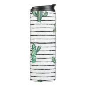 Waterverf cactus naadloos patroon thermosbeker (Gedraaid links)