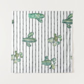 Waterverf cactus naadloos patroon wandkleed (Voorkant (horizontaal))