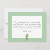 Waterverf Cactus New Home Moving Announge Kaart (Achterkant)