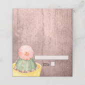 Waterverf Cactus Oranje Bloom Wedding Plaatskaartje (Buitenkant ongevouwen)