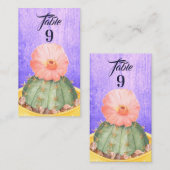 Waterverf Cactus Oranje Bloom Wedding Plaatskaartje (Voorkant / Achterkant)