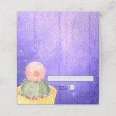 Waterverf Cactus Oranje Bloom Wedding Plaatskaartje (Buitenkant ongevouwen)