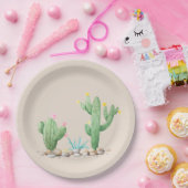 Waterverf Cactus Papieren Bordje (Feest)